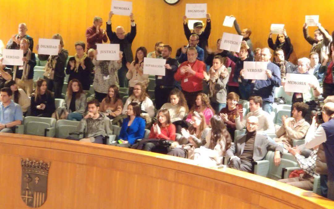 Aprobada la propuesta de IU para el impulso y desarrollo de la ley de Memoria Democrática de Aragón