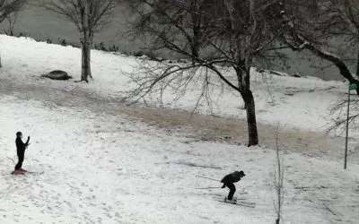Esquiando en el Ebro